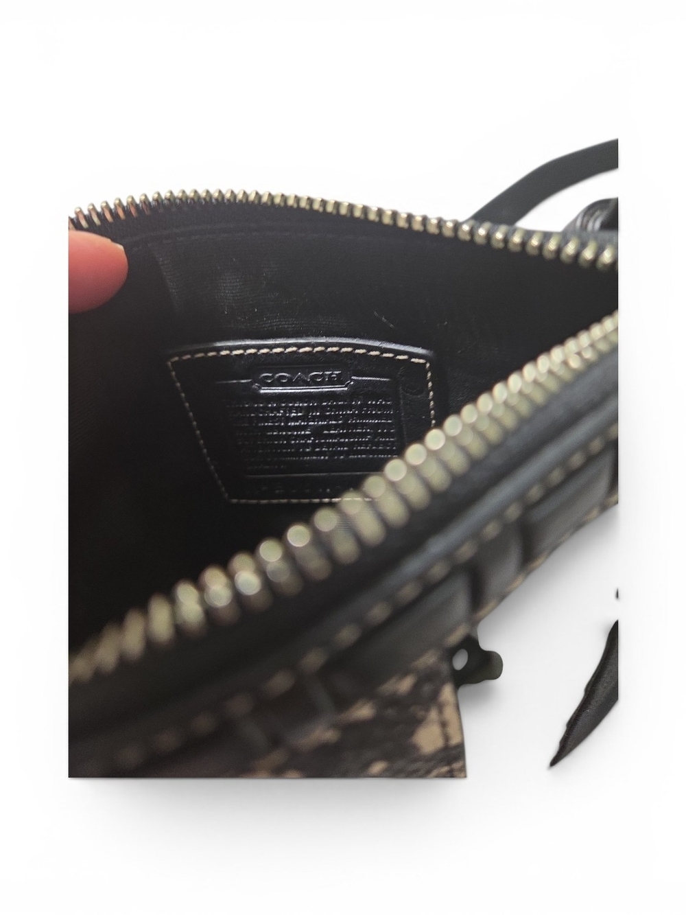 Coach Black Crossbody Bag with Snake-Print Accent - Picture 2 of 4